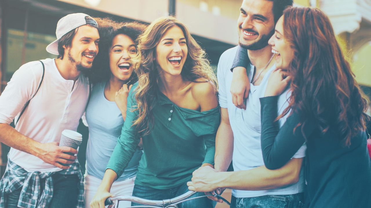 Illustration for Work Package 6: group of young people